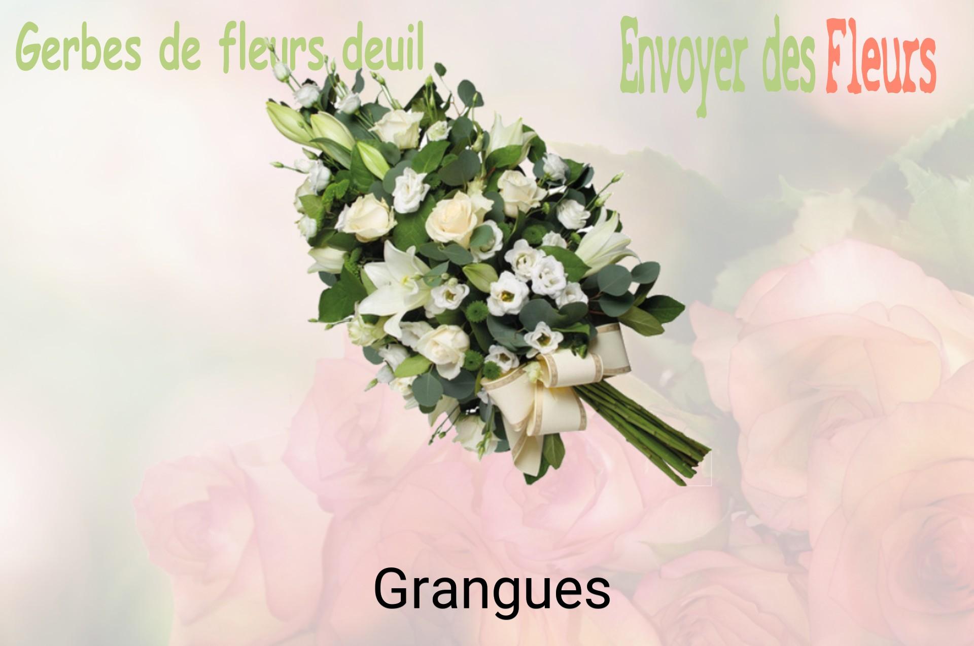 Gerbe de fleurs de deuil livrée à Grangues
